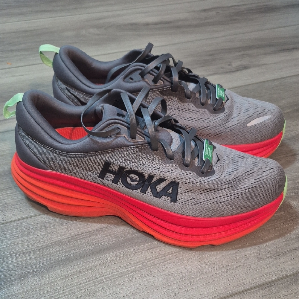 Hoka Gray and Orange Athletic Shoes Nwot